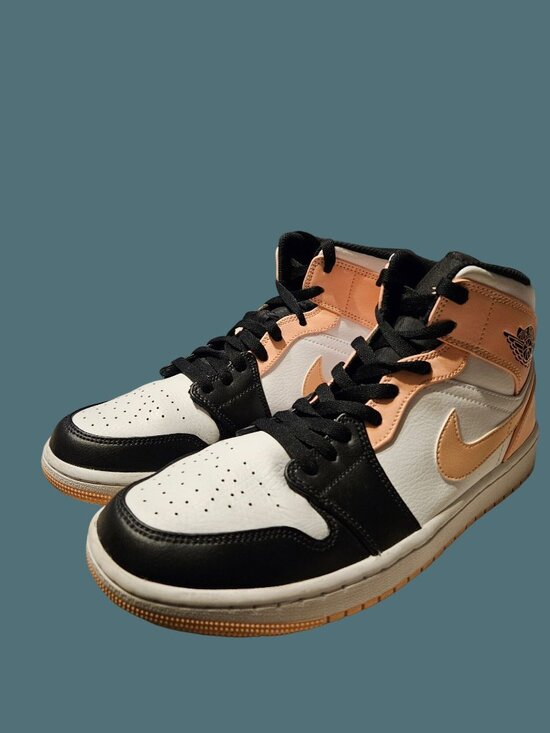 Nike Air Jordan 1 Mid White/Crimson Tint/Arctic Orange/Black Sneakers Men 9.5 main image 12